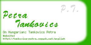 petra tankovics business card